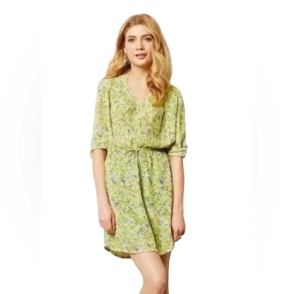 Maeve by Anthropologie Galen Ray of Sunshine Yellow Floral Mini Dress | Medium